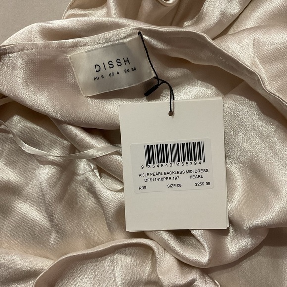 NEW! Dissh- Aisle Pearl Backless Midi Dress Size 8 Sleeveless Turtleneck - Picture 14 of 14